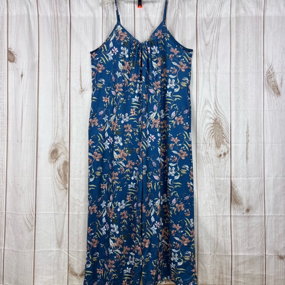 Anrabess Jumpsuit Boho Loose Casual Summer Style Loose Fit Relaxed Blue Size XL - Picture 2 of 16